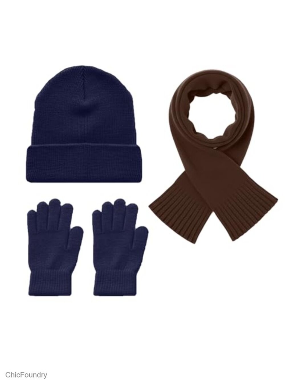 Kids Winter Hat Scarf Gloves Set Knit Beanie Magic Gloves Soft Scarf Boys Girls